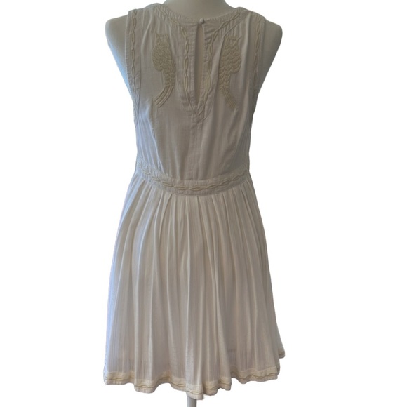 FREE PEOPLE White Birds of a Feather Sleeveless Fit and Flare Dress Size 8 - Picture 4 of 7